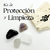 Kit de piedras energéticas PROTECCIÓN Y LIMPIEZA (turmalina negra - selenita - amatista - cuarzo cristal)