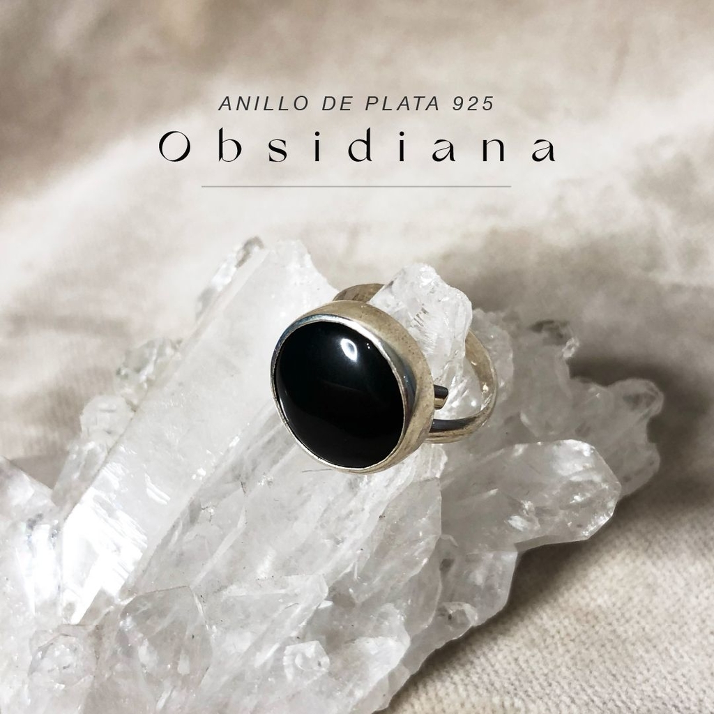 Obsidiana anillo sales