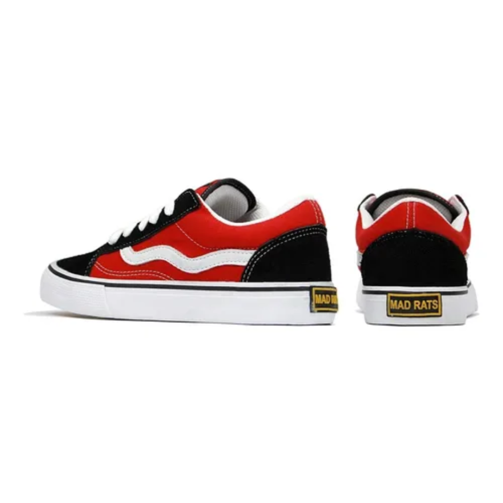 Tênis De Skate Hi Top Old School Preto/vermelho Mad Rats