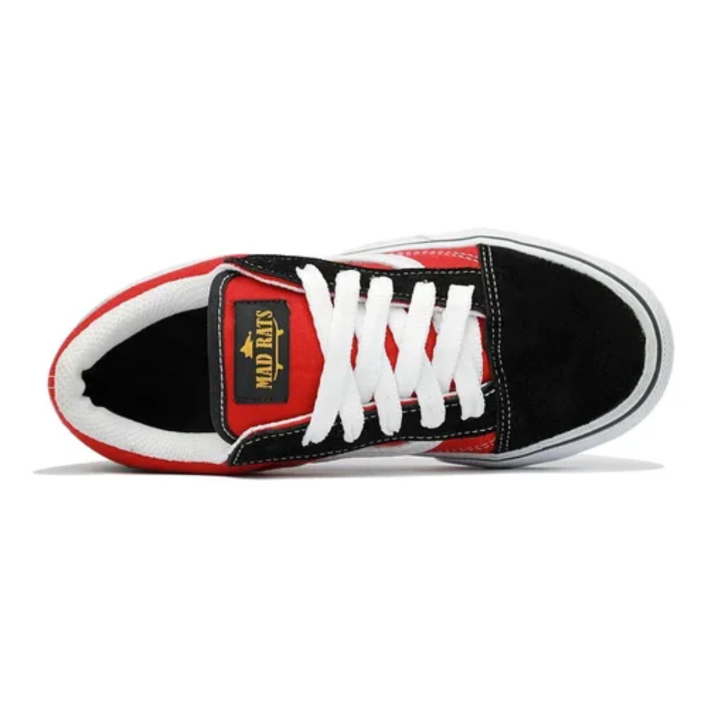 Old School Mad Rats Black White Unisex Sneakers