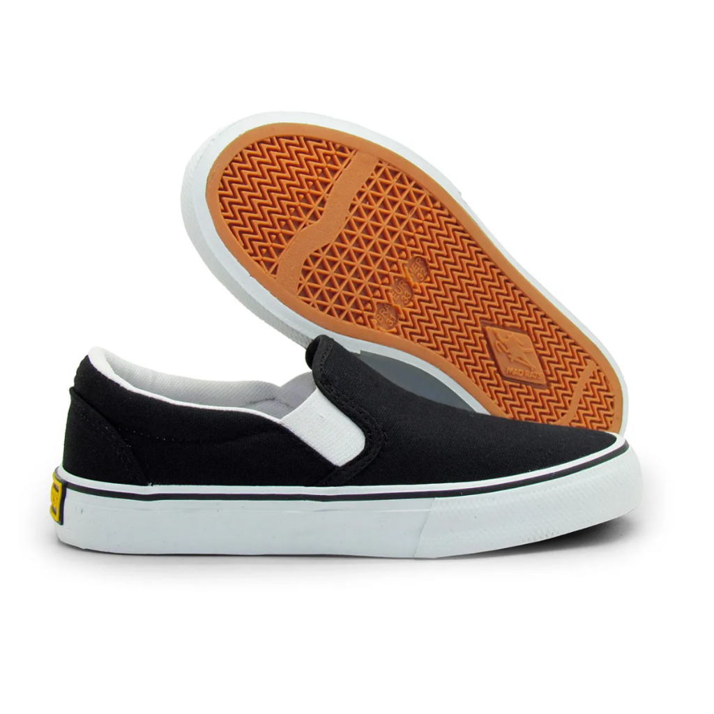 Tênis Mad Rats Slip On Xadrez - Preto+Branco