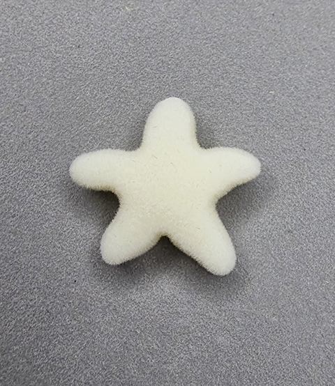 PASANTE ESTRELLA DE MAR ATERCIOPELADA BLANCA - UND - RE43