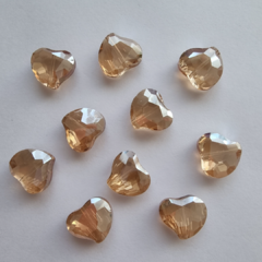 CRISTAL CORAZON CREMA 16mm - UND - CV7