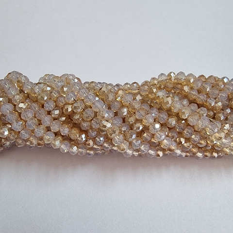 CRISTAL DONA 4mm CREMA TRANSLUCIDO DOBLE TONO - TIRA - CD433