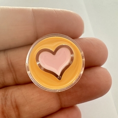 PASANTE CIRCULO CORAZON NARANJA 23mm - UND - PL109N - comprar online