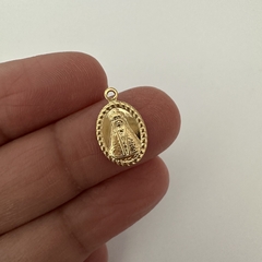 DIJE MEDIANO MEDALLA OVALADA VIRGEN 16mm - DI402 - comprar online