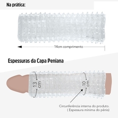 Capa Peniana Vazado 13 cm Incolor em Silicone Sexy Fantasy - Fabrica da Sedução - comprar online