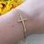 Pulseira Crucifixo Mini Zirconias Banhado a Ouro 18k - comprar online