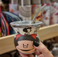 Mate de Vidrio c/Bombilla Mafalda I