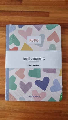 Pack x 2 libretas Corazón/Flores