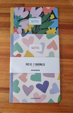 Pack x 2 libretas Corazón/Flores - comprar online