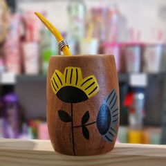 Mate de Madera de Calden c/bombilla