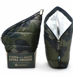 Porta Mate XL Matelassé camuflado verde