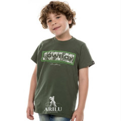 Camiseta Ox Horns Infantil Menino Verde Militar 5197