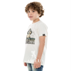 Camiseta Ox Horns Infantil Menino Creme 5203 na internet