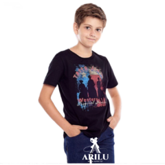 Camiseta Tassa Infantil Menino Preta 3837