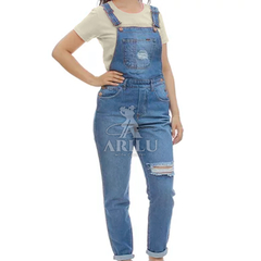 Jardineira Jeans Longa Feminina Wrangler WF9000 - comprar online