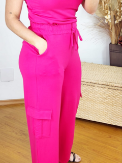 Conjunto Pantalona Cargo moletinho - Tati Perale Modas 