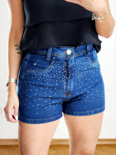 Imagem do Short Jeans Com Strass