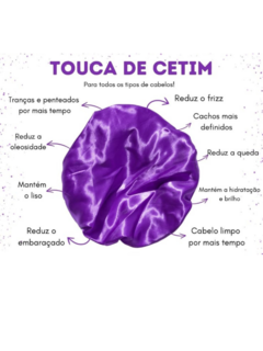 Touca de cetim Dupla Face com regulador - comprar online