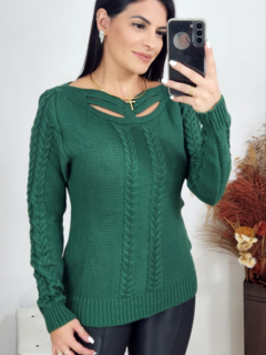 Blusa Tricot Marcia Gola Canoa - comprar online