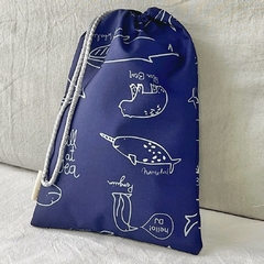 CLOTH BAG (BLUE ARTIC ANIMALS)