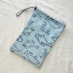 CLOTH BAG (LIGHT BLUE ARTIC ANIMALS) - comprar online