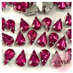 Gema Gota chica fucsia 8x13mm 10u