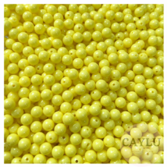 Perlas Plásticas 6mm Amarillo