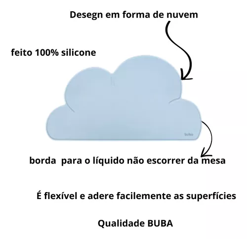 JOGO AMERICANO EM SILICONE INFANTIL NUVEM- BUBA