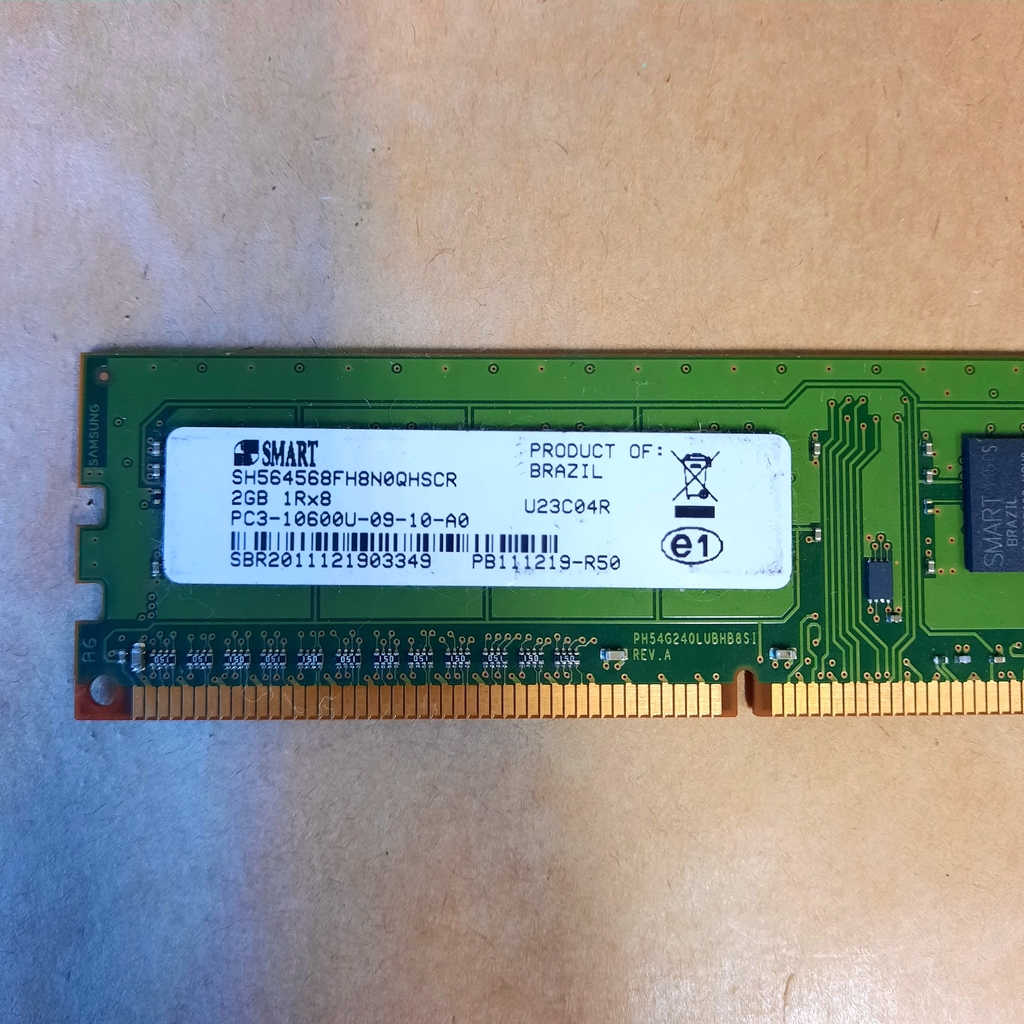 Memória Ddr3 1rx8 2gb Pc3-10600u Smart P/ Computador