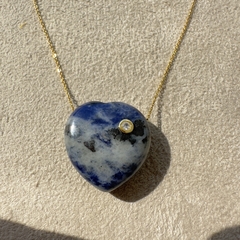 COLAR HEART LAPIS LAZULI - comprar online