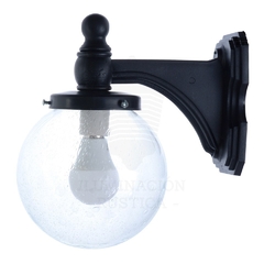 Farol Aplique Polipropileno con Globo de vidrio - Iluminacion Rustica