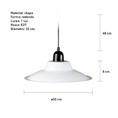 Florón de techo apto para 5 lámparas de 62 cm de diámetro