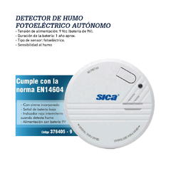 Kit Seguridad Sica Detector Monoxido Carbono + Gas + Humo