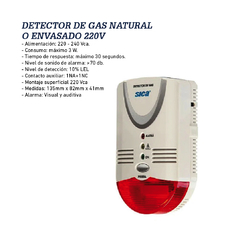 Kit Seguridad Sica Detector Monoxido Carbono + Gas + Humo