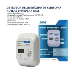 Kit Detector Monóxido De Carbono + Gas Natural/envasado Sica