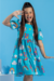 Vestido Infantil Azul Unicórnio - comprar online