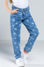 Calça Jeans Infantil Menina Mom Star