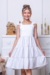 Vestido Infantil Isa Branco (Crepe Brilho com forro)