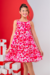 Vestido Infantil Maisa Laço Estampado Pink