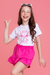 Conjunto Infantil Menina Balonê Stitch Rosa (Camisa + ShortSaia) na internet