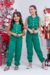 Conjunto Infantil Menina Verde Carine (Calça + Cropped) - loja online