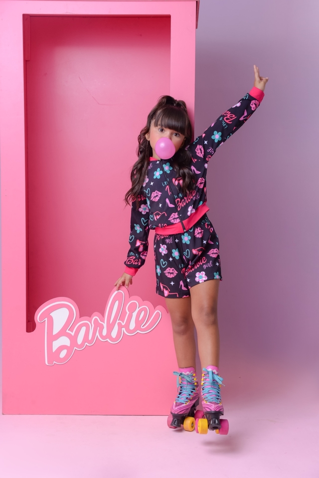 Conjunto Barbie,saia Barbie,blusa Barbie,conjunto infantil Barbie,look  Barbie,roupa da Barbie ,roupa da Barbie infantil,roupas de menina,roupa de