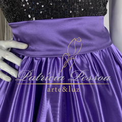 SAIA HELENA CETIM 9M ROXO CLARO - comprar online