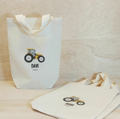 Sacolinha Minibag Formatura Infantil - Personalizada - Estampa Padrão - Algodão Cru - Lembrancinha