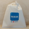 Saco Cordão Kit do Bebê - Logotipo - Estampa Padrão Personalizada - Algodão Cru - Cordão Embutido - Embalagem Sustentável