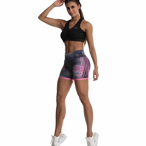 Calza Corta Short Mujer Deportivo Sublimada W062 Newod Lycra