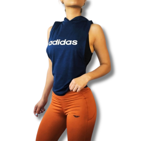 Musculosa Sudadera Deportiva Mujer Capucha Adidas Lycra