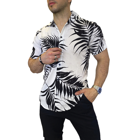 Camisa Manga Corta Hawaina Hombre Fibrana Murano